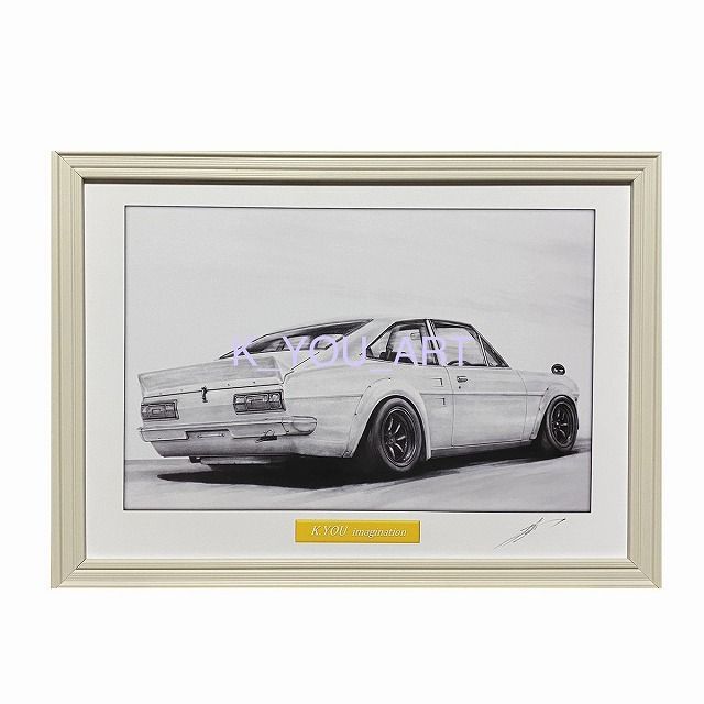 B110サニーワークス【鉛筆画】名車 旧車 オールドカー ノスタルジックカー イラスト 絵画 デッサン 絵 A4サイズ 額付き 作者直筆サイン入り 車好き  男性 向け バースデー 定年退職祝い ギフト クリスマス プレゼント に - メルカリ