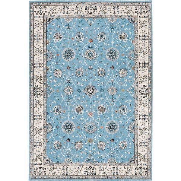 防炎 ラグマット/絨毯 〔約200×290cm ライトブルー〕 ホットカーペット対応 ウィルトン ラグナ プレーベル 17202/LBL〔代引不可〕