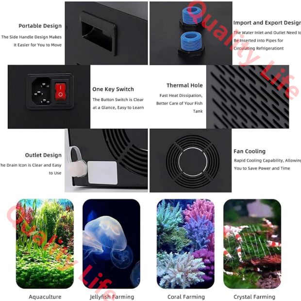 商業水族館水チラーマシン 160L