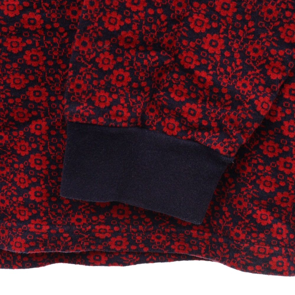 18AW シュプリーム フローラル ジャカード ハーフジップ ポロシャツ L Supreme - Floral Jacquard Zip L/S Polo - UG.SHAFT