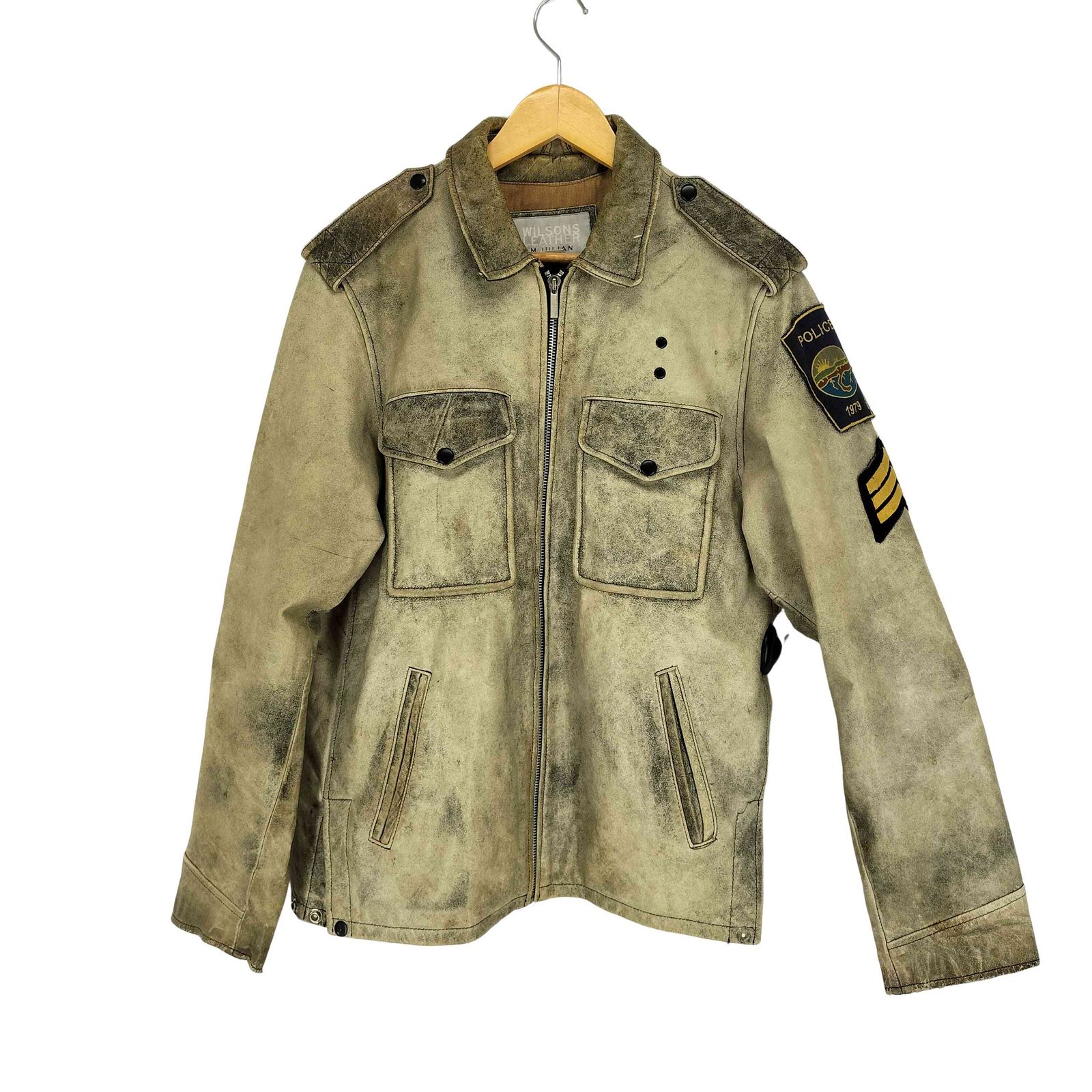 ウィルソン Wilsons Leather POLICE ワッペン ジップアップ
