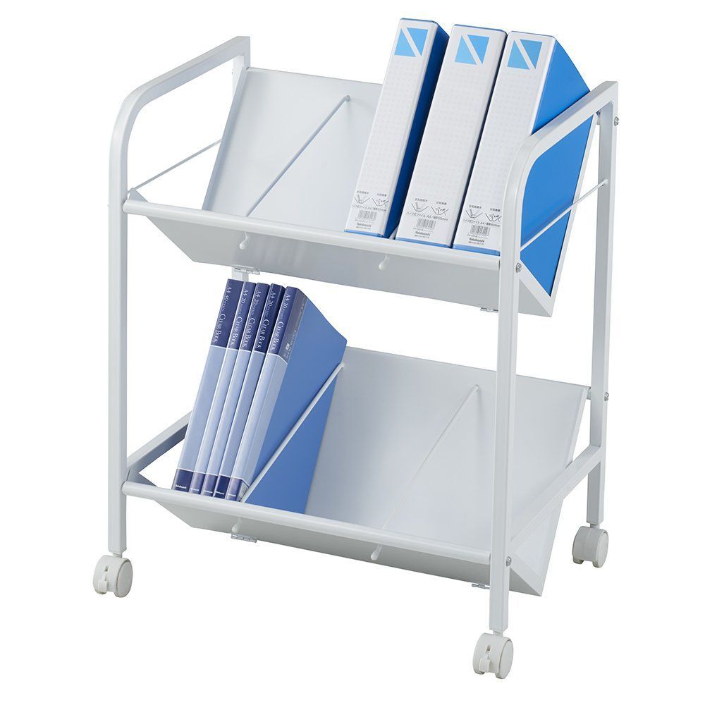 新着商品 CWA-002W ホワイト 2段 ファイルワゴン ナカバヤシ