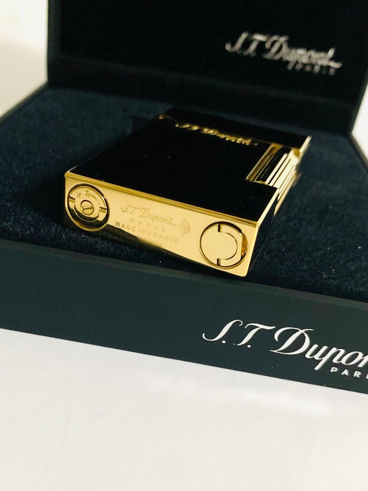 S.T.Dupont デュポン ガスライターライン2 16884純正漆ブラック 