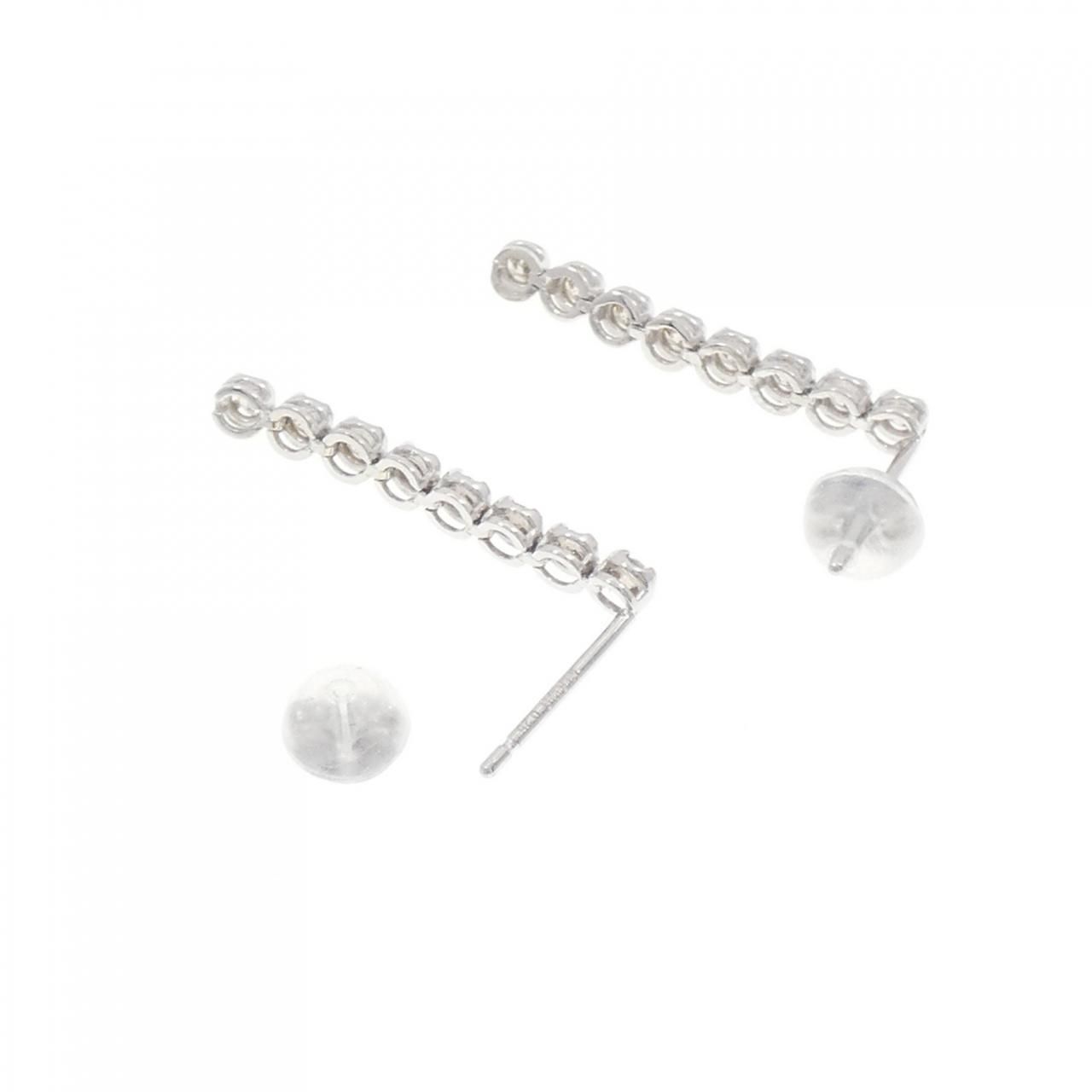 K18WG ダイヤモンド ピアス 0.50CT - メルカリ