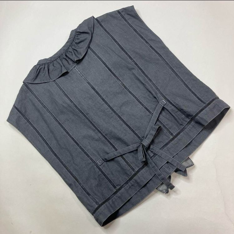 グレーデニムブラウス