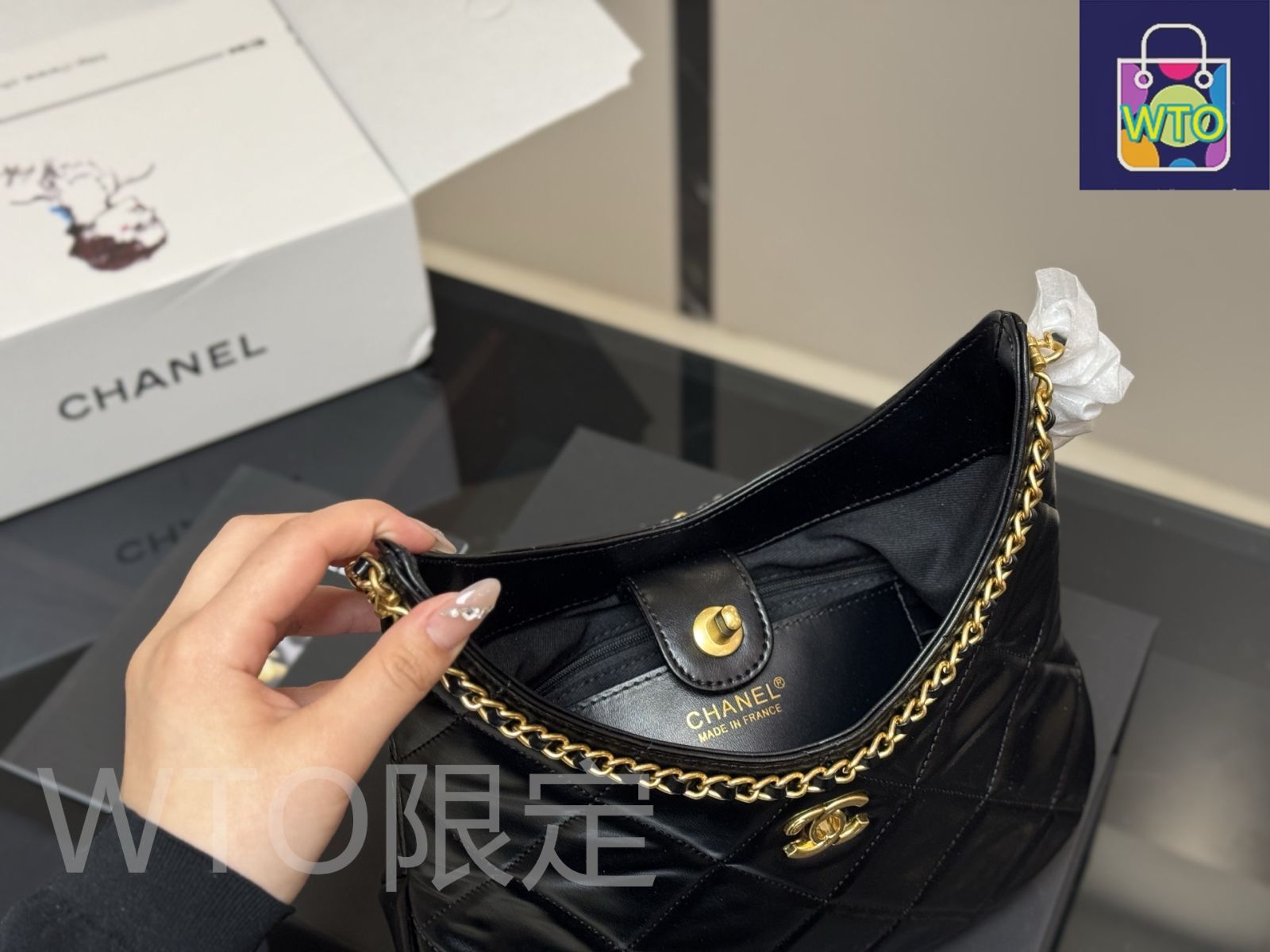 今日特価】Chanel 2024P Hobo Bag シャネル 2024P ホボバッグ