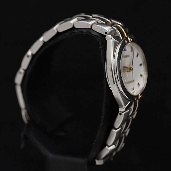 セイコー QZ エクセリーヌ 2J31-0A00 白文字盤 ラウンド レディース