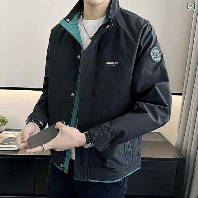 [XXL]メンズ  服 シンプル ファッション オシャレ 大人 かっこいい 大きいサイズ ストリート 紳士服 ジャケット 秋 ジャケット ファッション ワークウェア ハイエンド トップス 春 快適 スタン