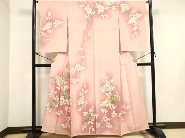 ラメ地★百花繚乱♥正絹✻訪問着 正絹紗絽 染帯 白地 花火 夏帯 単衣の時期と盛夏 盛夏」