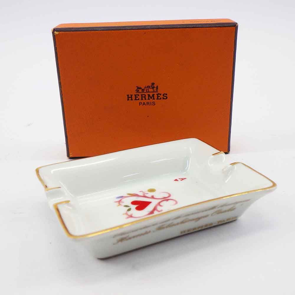 HERMES エルメス ミニトレー アシュトレイ トランプ柄 ハートA 陶器