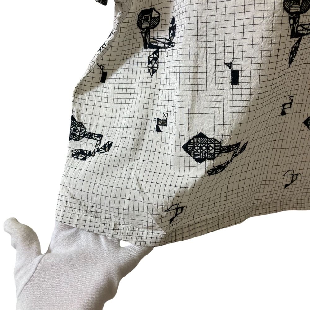 美品 mina perhonen ミナペルホネン crystal flower グラフチェック  