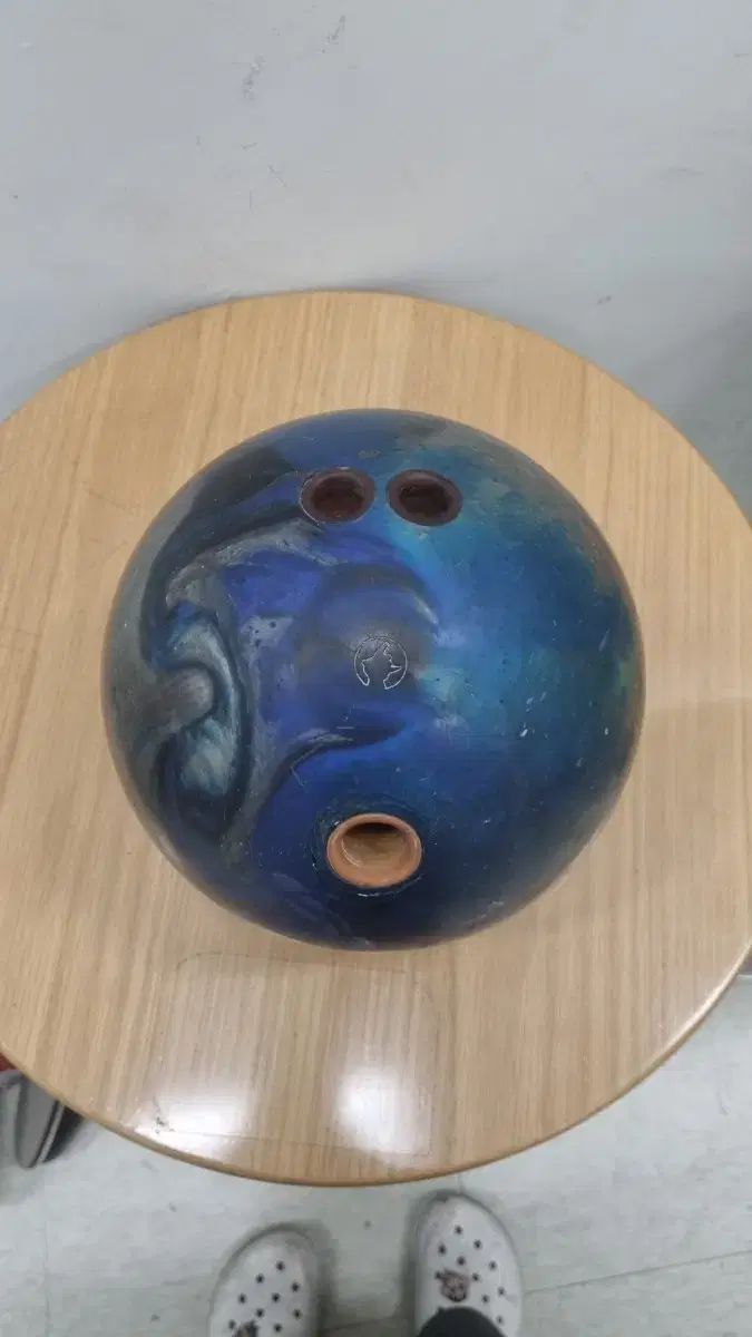 中古ボーリングボール 14p ホワイトドット スペアボール ボウリング