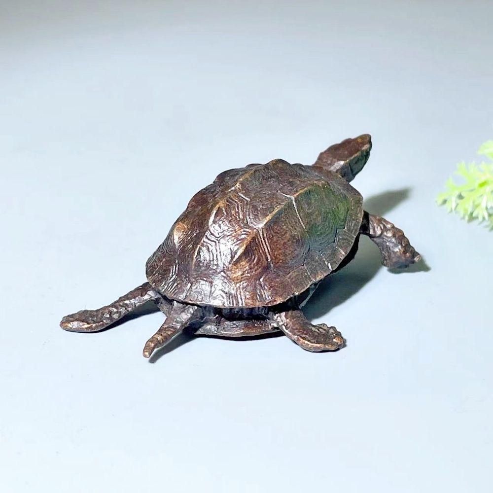 招財 平安 亀 風水 茶台 茶寵 蓋置 工芸品 美術品 置物