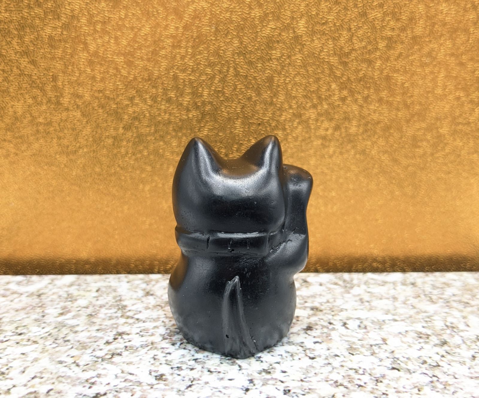 那智黒石 招き猫 置 物インテリア 開運 招き猫 那智黒 インテリア小物