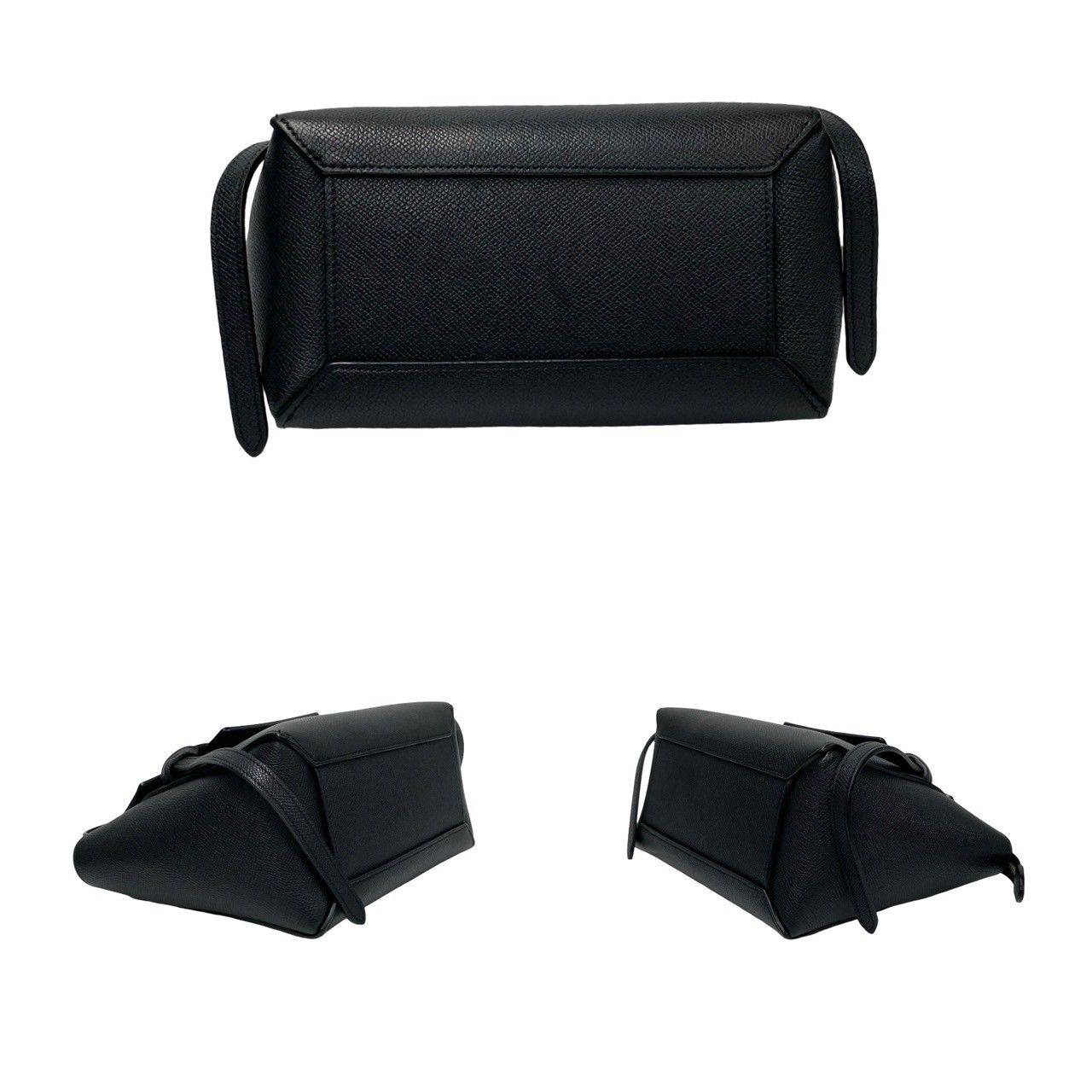 極 美品 希少品 CELINE セリーヌ ベルトバッグ ナノ レザー 本革 2way 