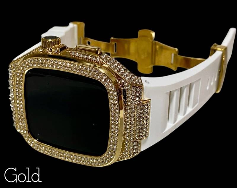 アップルウォッチケース 互換性カスタム カバー 保護 ギフト 42 44 45 46 キラキラ ベルト レザー バンド series 4 5 6 7 8 9 10 11 se1 2 3 Gk1