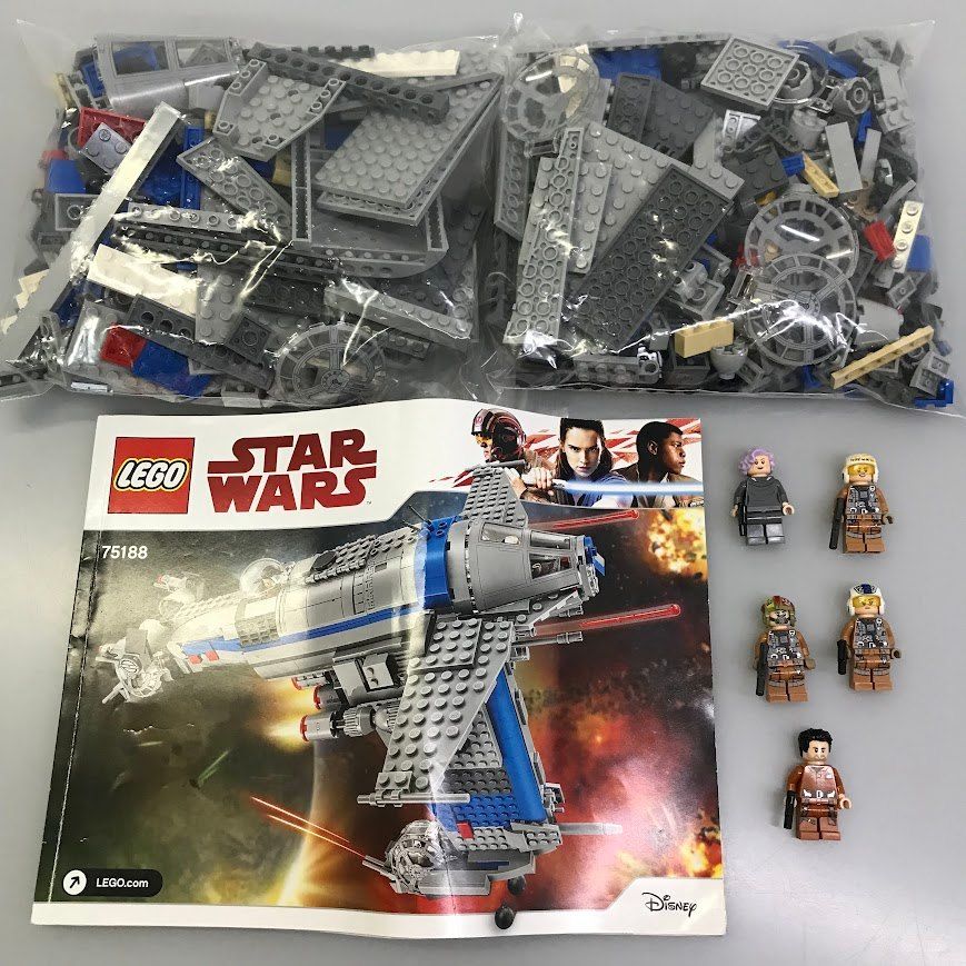 正規品 LEGO レゴ スター・ウォーズ 75188 レジスタンス・ボマー HD-066 ミニフィグ完備 ホルド提督 ペイジ パイロット 371