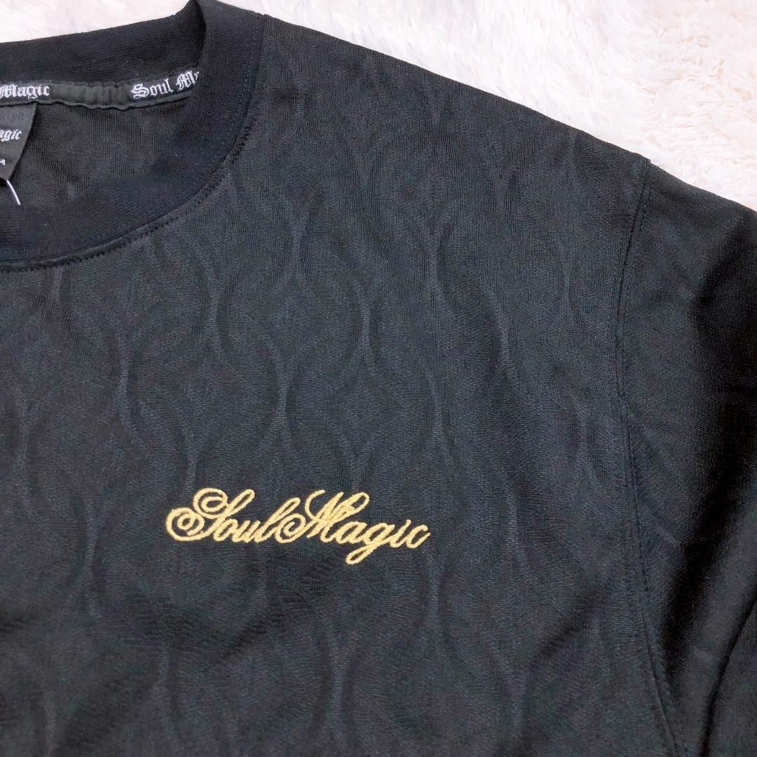 08776】SOUL MAGIC ソウルマジック トップス Tシャツ 黒 バックプリントあり XL ブラック 半袖 カジュアル 夏  メルカリShops