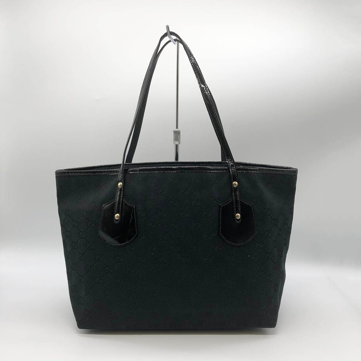 美品 GUCCI グッチ GGキャンバス 211976 ジョリー チャーム トート