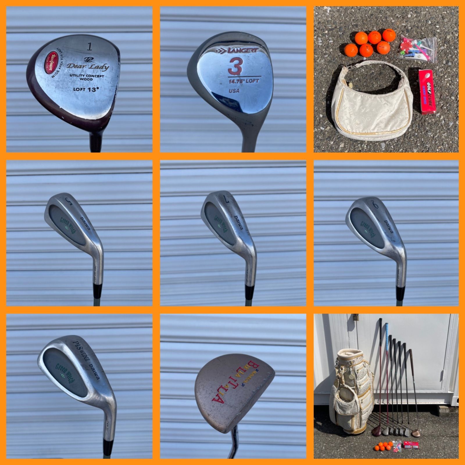 ❺❼白01 レディース み マグレガー DAIWA LANGERT FILAのやさしいハーフセット おまけ いろいろ