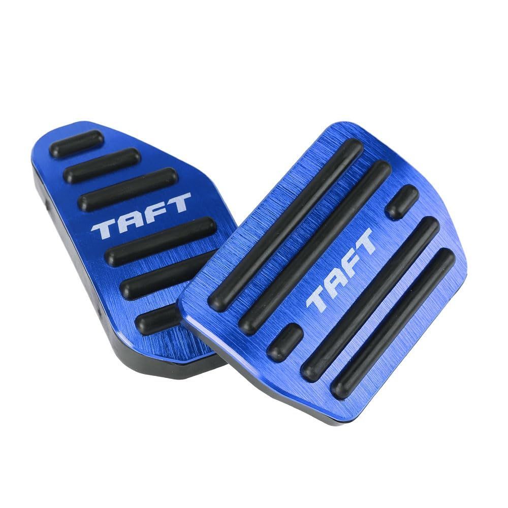 ブルー LEXLEYS「最新型」ダイハツ タフト TAFT LA900S系 LA910S系(2020年6月～) アルミ ペダル アクセル ブレーキ カバー 工具不要 滑り止め付 被せる ゴム カスタムドレスアップ パーツ（ブルー）