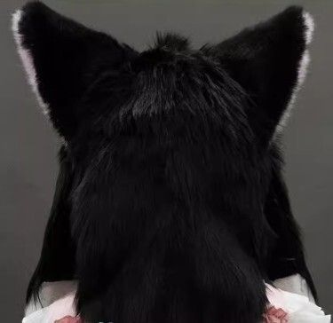 着ぐるみヘッド 猫 黒とピンク 全頭ヘッド ケモノ マスク ファースーツ 