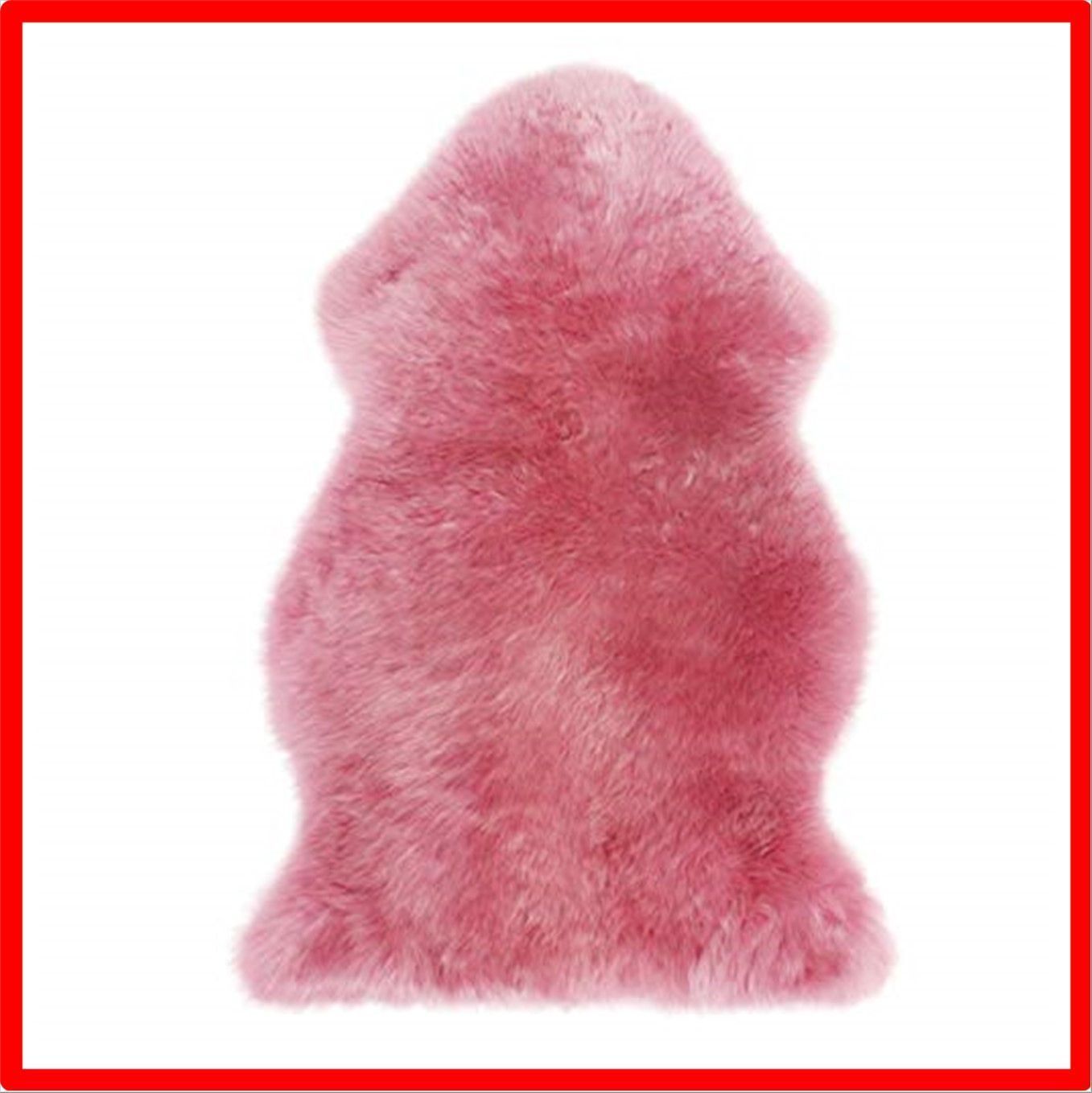 【色: ピンク】ムートンラグ 天然 オーストラリア産 長毛 1匹物 ラグ ピンク