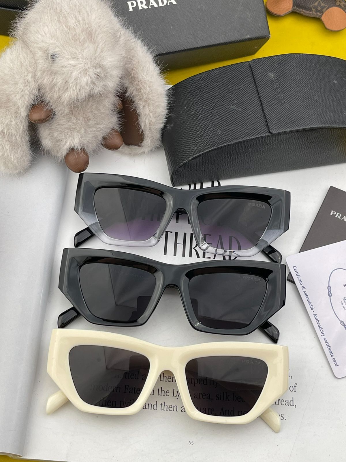 PRADA 長方形フレムサンクラス 05YSSOLE DG006U Prada Linea Rossa SPS 05Y DG006U Sunglasses - US