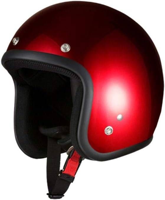 未使用 バイクパーツセンター バイクヘルメット ジェット 7508 レッド フリーサイズ 57-60cm 軽量 衝撃吸収 通気性 認証 フィット感 防風 保護 安全