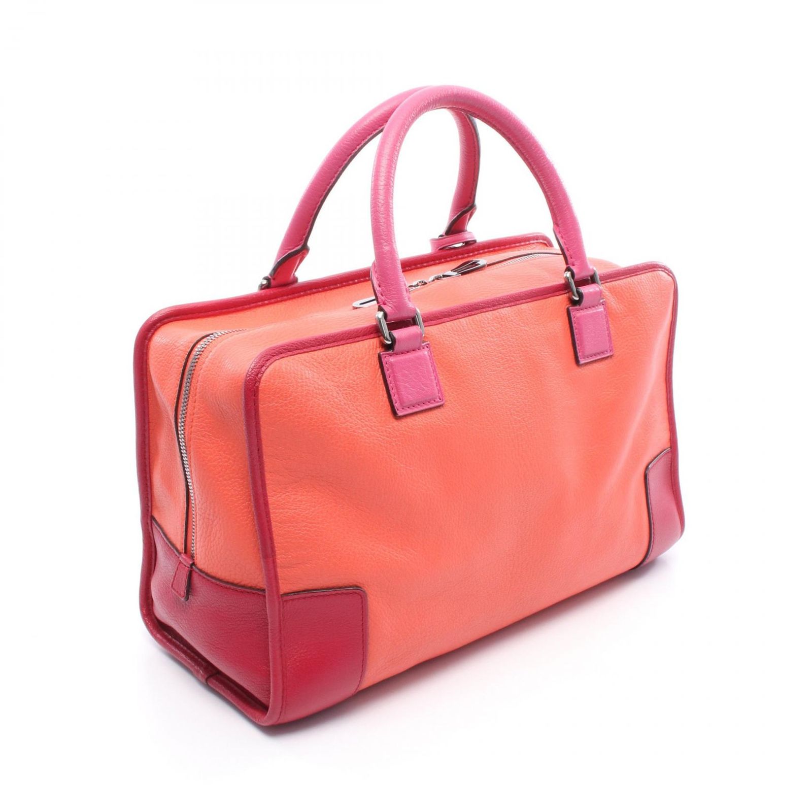 LOEWE ロエベ アマソナ36 ハンドバッグ アナグラム ピンク ロエベ アマソナ36 レザー ハンドバッグ ピンク A3574863｜中古