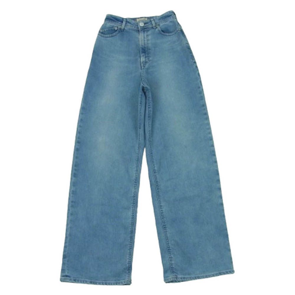 YANUK ヤヌーク 57142222 Really Light Joan ルーズフィット ストレート デニム パンツ ジーンズ インディゴブルー系 APS 23