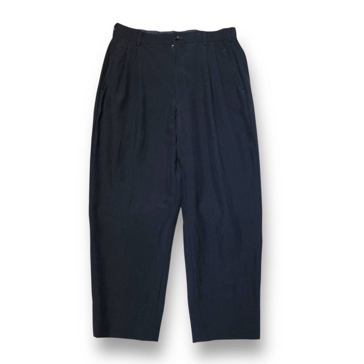 コムデギャルソンオム　ウール　スラックス　ブラック　AD1992 田中オム AD1990 COMME des GARCONS HOMME PLUS 2タックウールギャバ