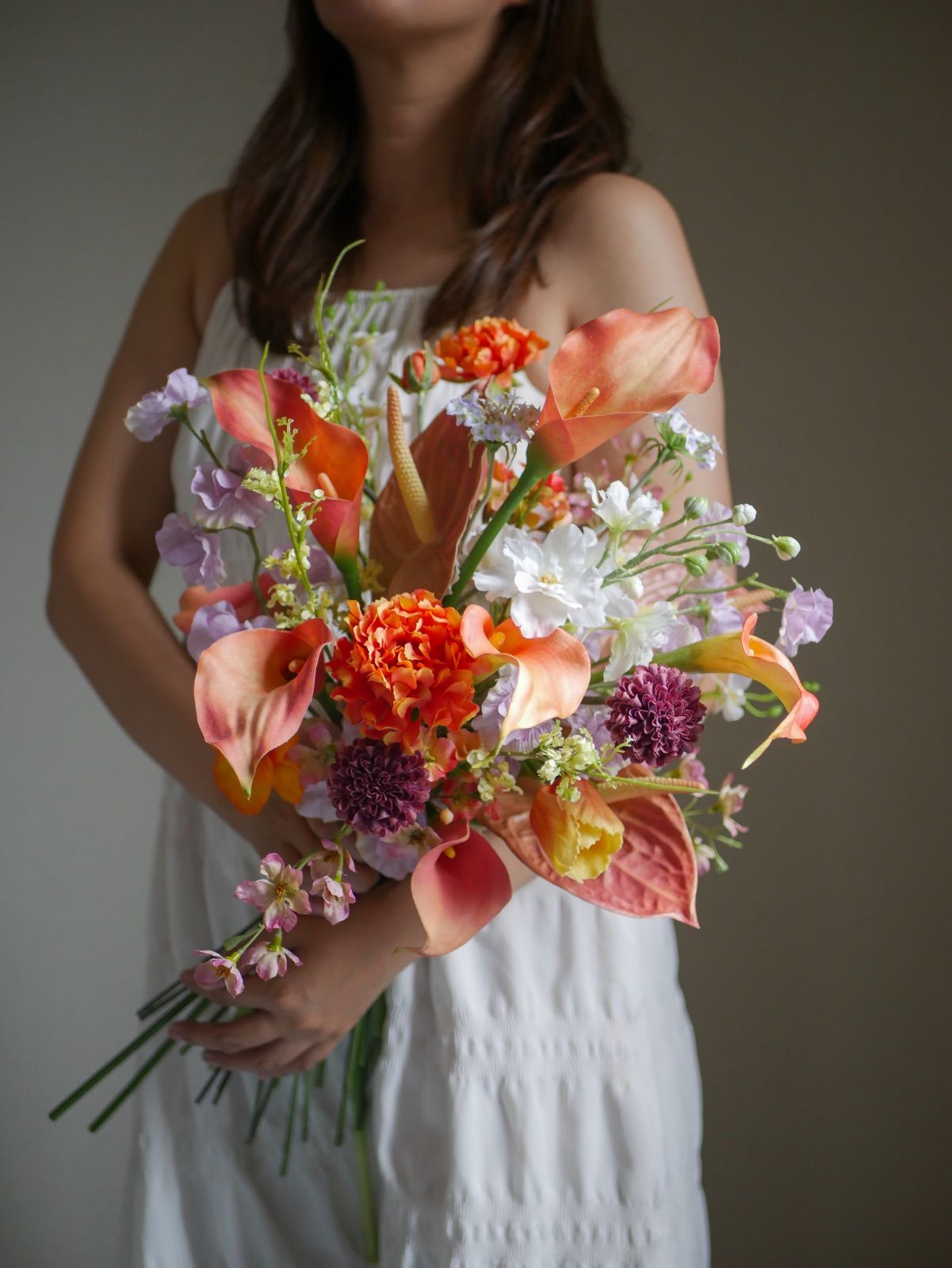 アーティフィシャルフラワーブーケ 結婚式 前撮り 前撮り結婚式披露宴