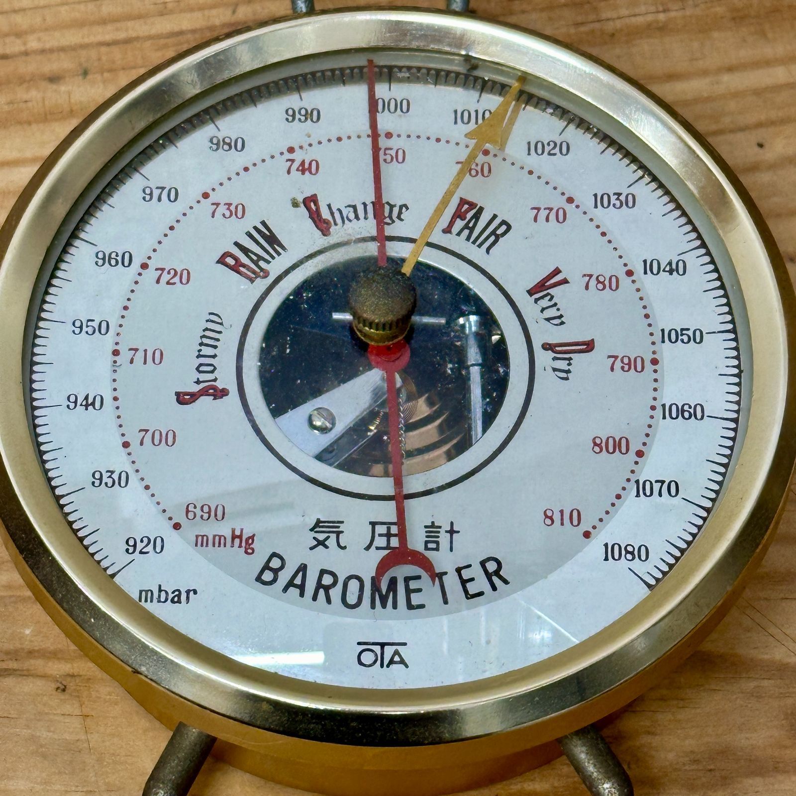気圧計　アンティーク OTA 気圧計 BAROMETER ジャンク品！ 昭和レトロ アンティーク