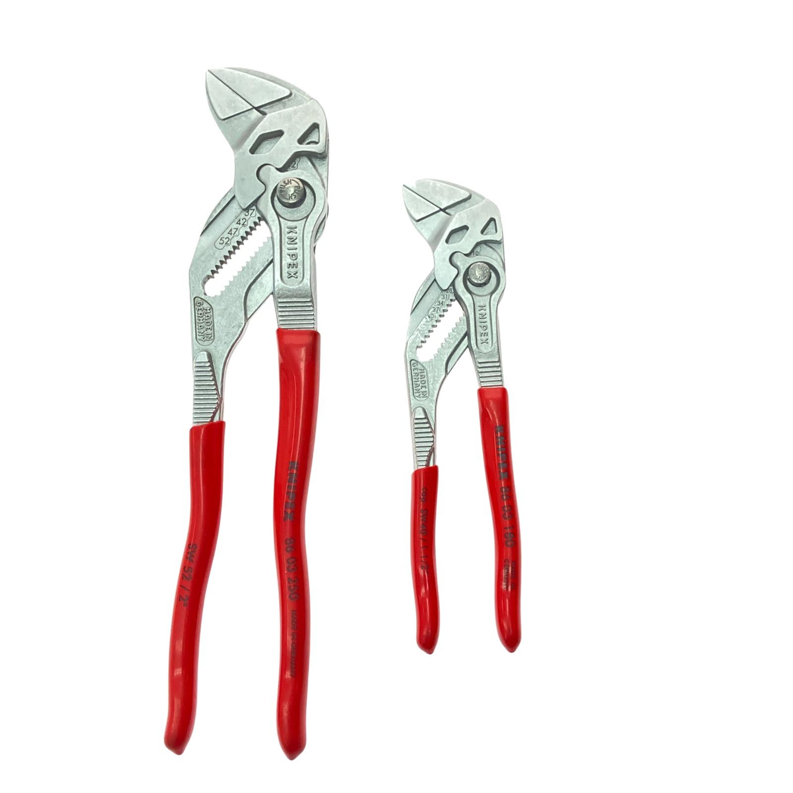 KNIPEX クニペックス ハンドツール プライヤーレンチ 250mm|180mm 2本セット 86 03 250|86 03 180 レッド