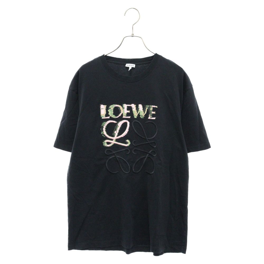 LOEWE (ロエベ) 24SSアナグラム刺繍 半袖Tシャツ ホワイト クルー ...