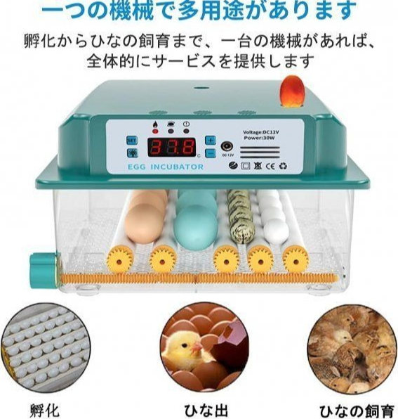 自動孵卵器インキュベーター 恒温器 鳥類専用ふ卵器 孵化器 自動転卵式 アヒル 鶏卵 アヒル うずら 恒温孵化器全自動 6-16個の卵