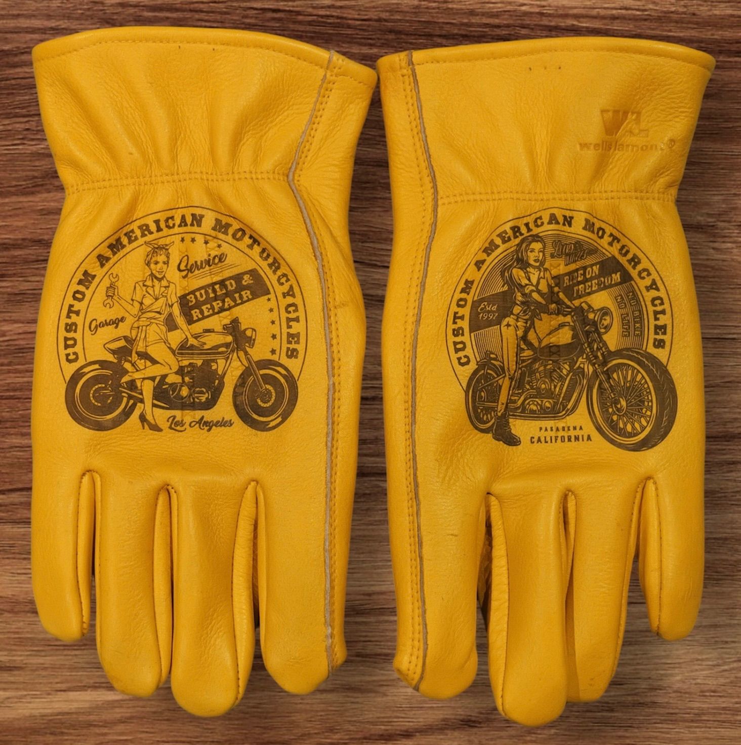 牛革 レザーグローブ アメリカン バイクギア ハーレー キャンプ 手袋 