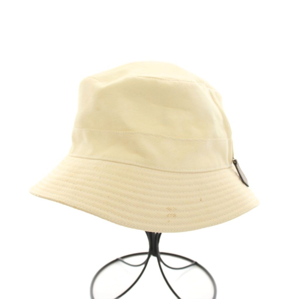 エルメス HERMES バケットハット サファリハット 麻 リネン 59 ベージュ YT OH