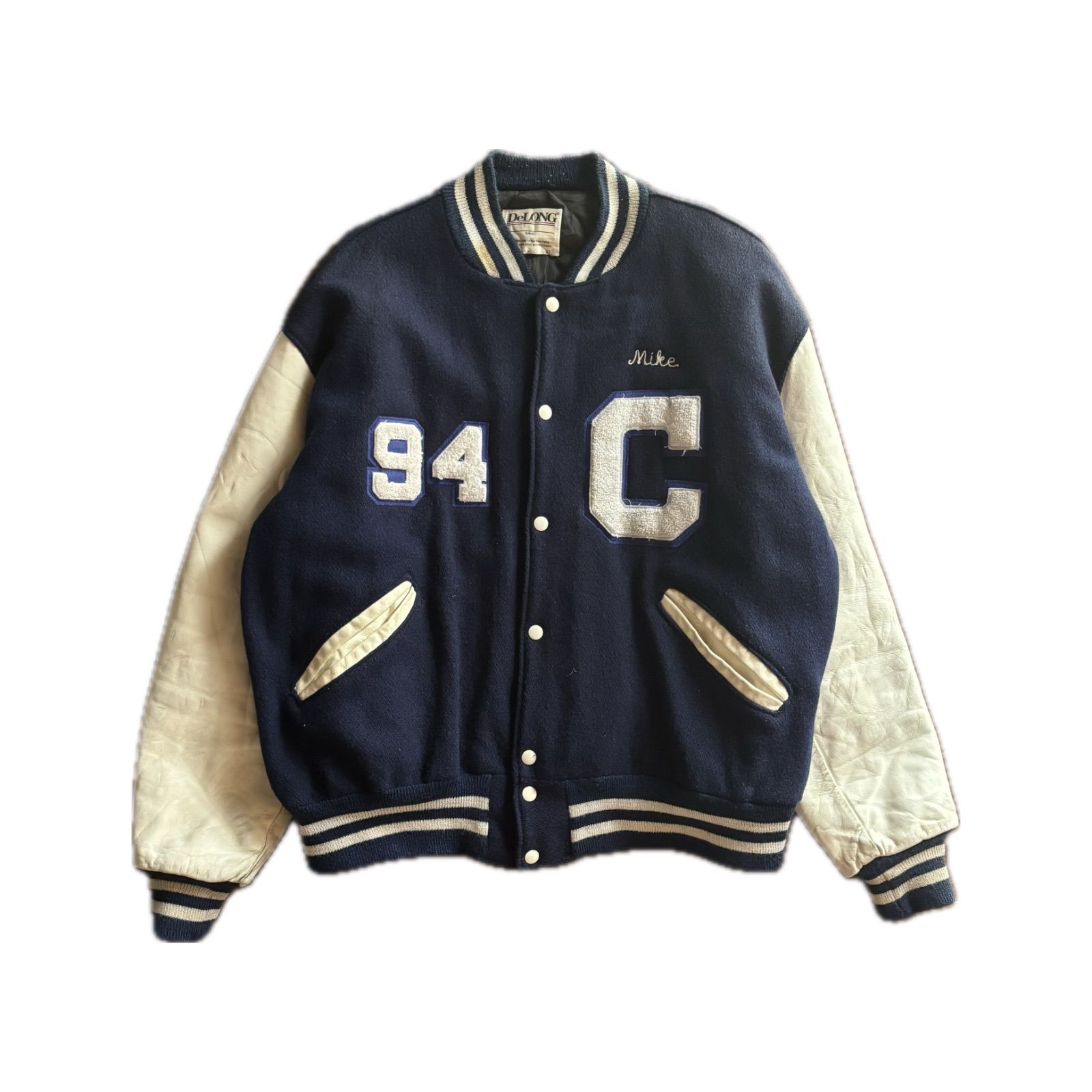 90s 90年代 Delong Award Jacket スタジャン チェーンステッチ