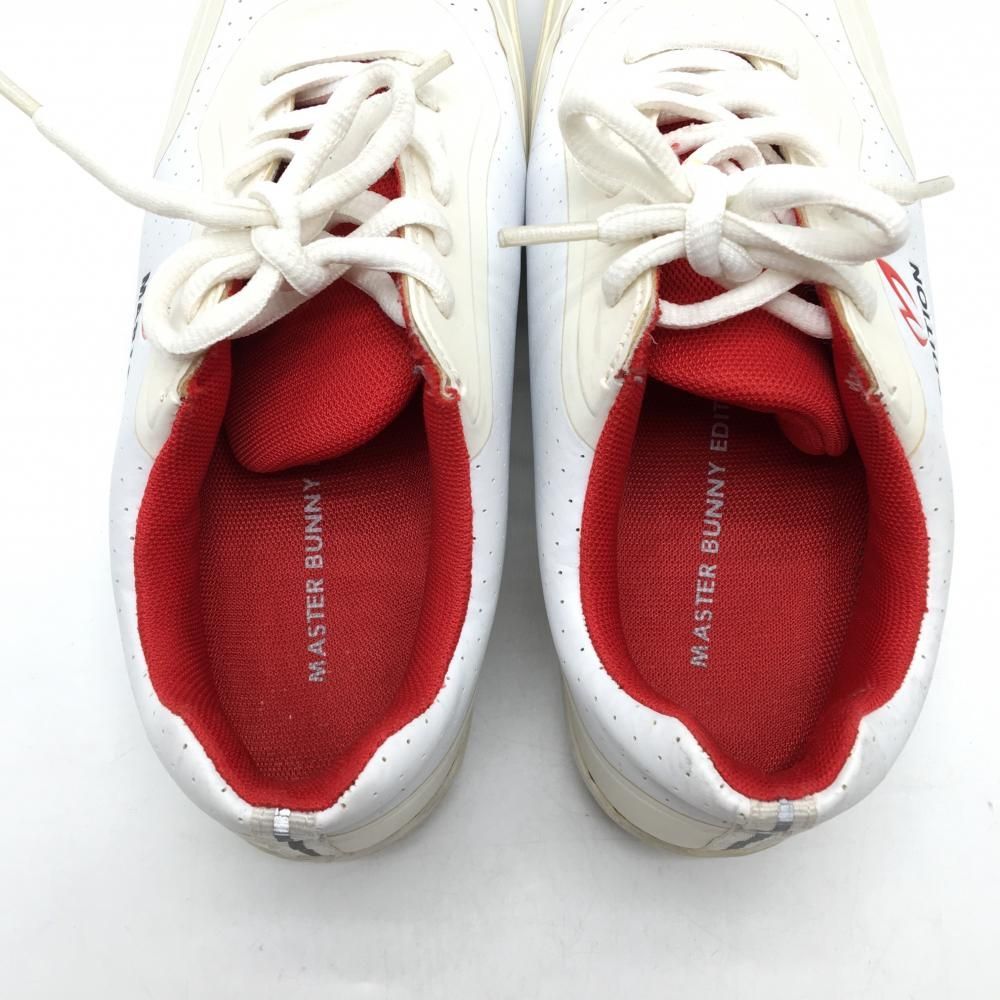 美品】マスターバニー ゴルフシューズ 白×レッド 158-9992202