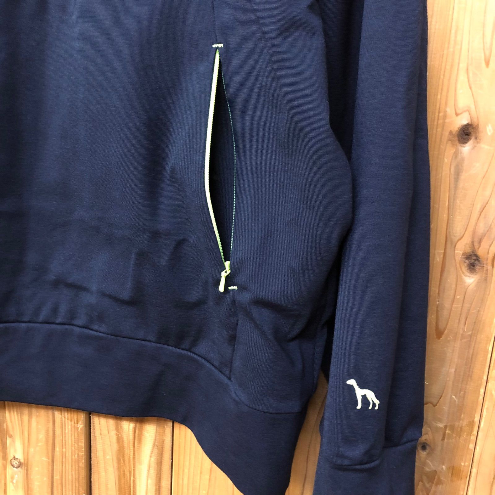 adabat アダバット サイズ50 LL 上下セット ハーフジップ トップス ロングパンツ ボトムス ジャガーパンツ 犬刺繍 ロゴプリント セットアップ ゴルフ LLC-HASEGAWATOSO_COM