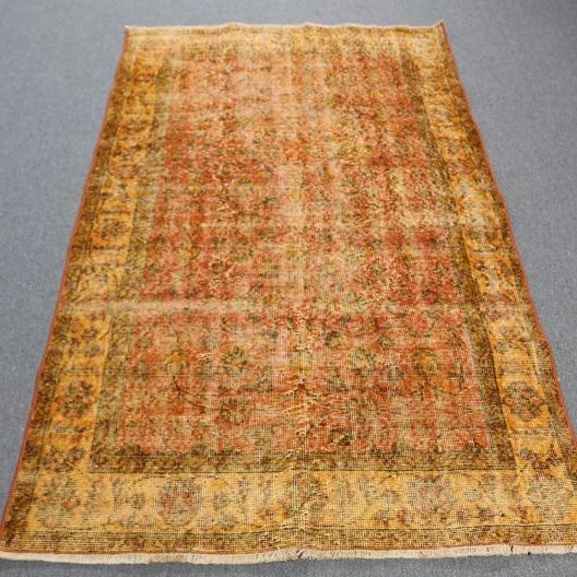 トルコ製 ヴィンテージ ラグ 112×199cm 暖色カラー 手織り