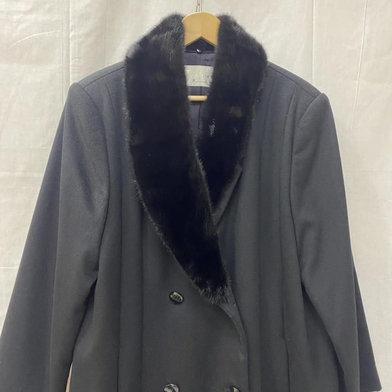 最終値下げ超美品 カシミヤ100% 一枚仕立て ロングコート ブラック 藤井毛織 FUJII KEORI 藤井毛織 【日本製／カシミヤ100%】コート ブラック