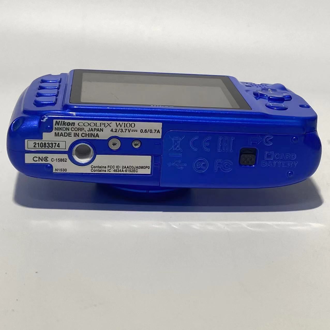 カメラ Nikon Coolpix W100 防水デジカメ ブルー バッテリー付き