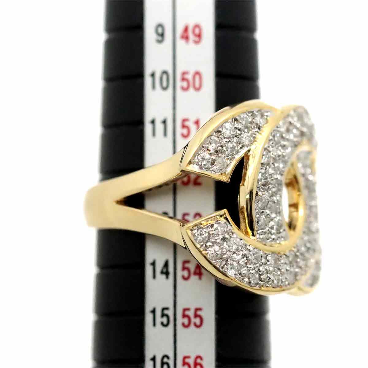 リング 13号 ダイヤ 0.73ct K18 YG イエローゴールド 750 指輪 Diamond Ring 90241682