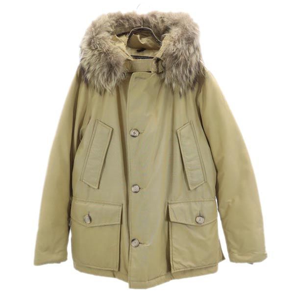 ウールリッチ ダウンジャケット S ベージュ WOOLRICH リアルファー