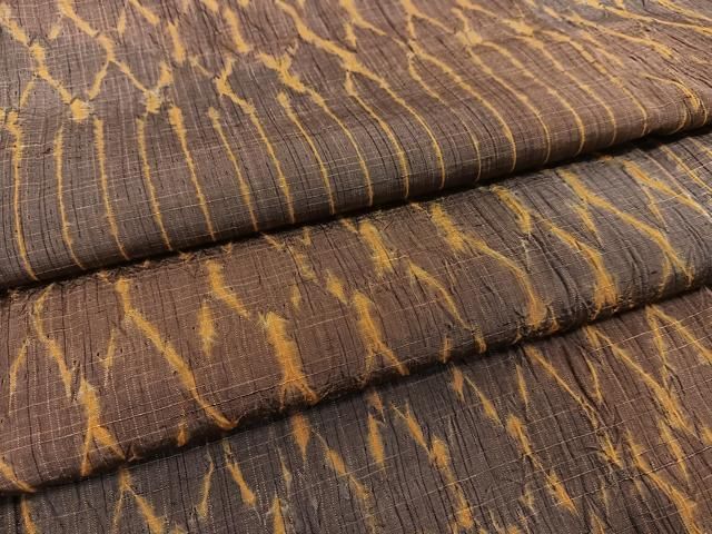 平和屋着物○上質な紬 杢目絞り 霞文 正絹 逸品 BAAT0864yc - メルカリ 