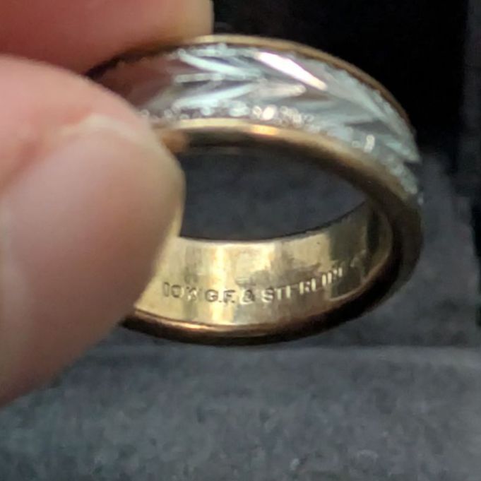 ヴィンテージ UNCAS バンドリング 10Kゴールドフィルド × スターリングシルバー 10号 WWW_SHINETEETH_COM