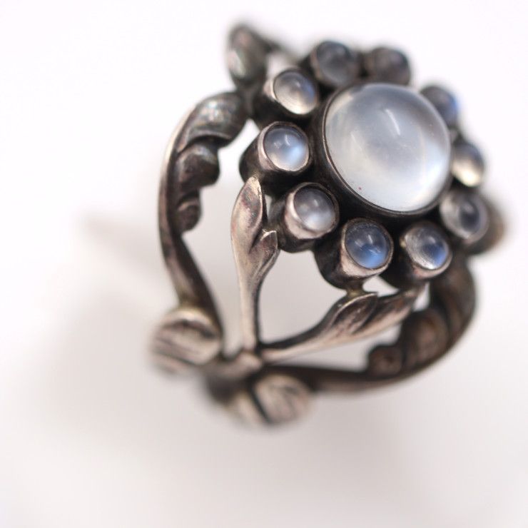 【美品】ジョージ ジェンセン　ムーンライトブロッサム リング 希少 ジョージジェンセン 10 ムーンライトブロッサム リング/24